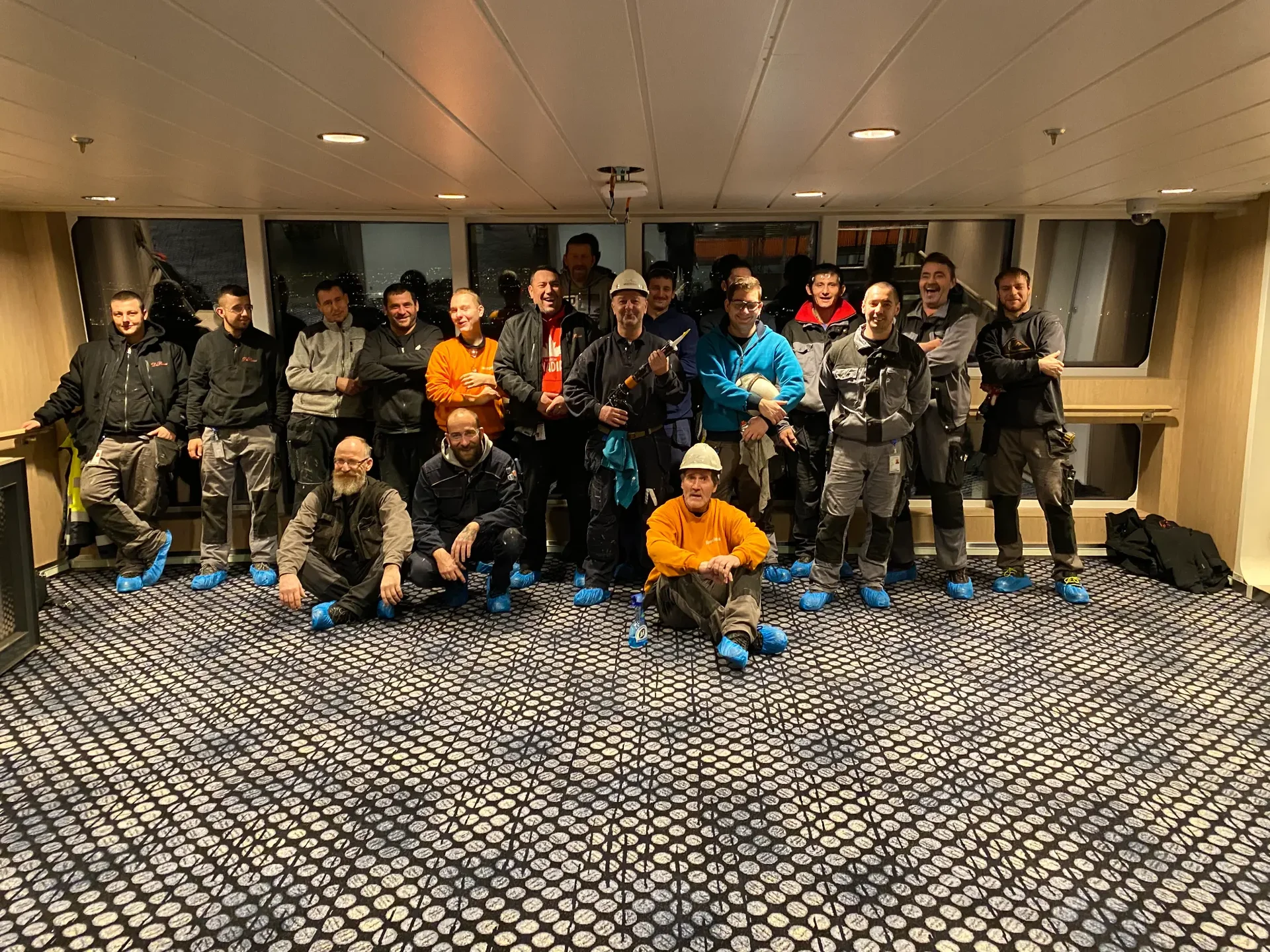 Codex Group construction team on marine vessel interior outfitting project