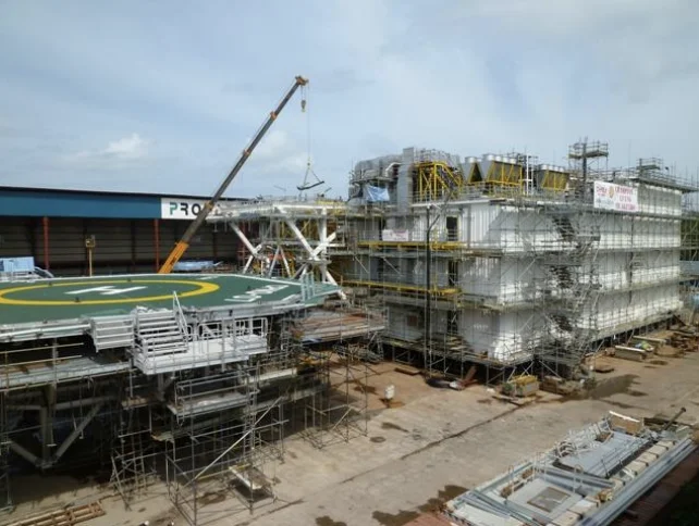 Oil Platform Construction – Global Offshore Living Quarters